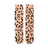 -High quality, mid-calf length socks featuring classic bright and boldly colored retro leopard print. Soft and comfortable, one size fits most teens and adults. Free shipping.

Unisex mens womens 80s 90s eighties 90s new wave frank memphis color animal print lisa vintage style streetwear skating skate punk pop wild rad-Peach-One Size-