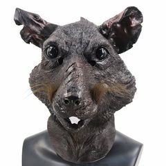 City Rat Mask - Cosplay/Halloween Costume or Stage Prop-Realistic, high quality latex rat mask nicely detailed with bits of attached fur. Whether fighting ninjas alongside mutant teenage turtles or dragging pizza back to the sewers via New York City subway, this rat is clearly one tough, battered and battle hardened rodent. Free Shipping. mortimer templeton splinter NYC MTA-