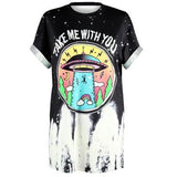 Take Me With You Shirt, Innergalactic Funny Alien UFO AOP Graphic Tee-S-