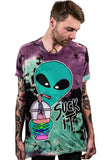 Innergalactic Suck It Alien Abduction Graphic Tee, Retro 90s Rave UFO--