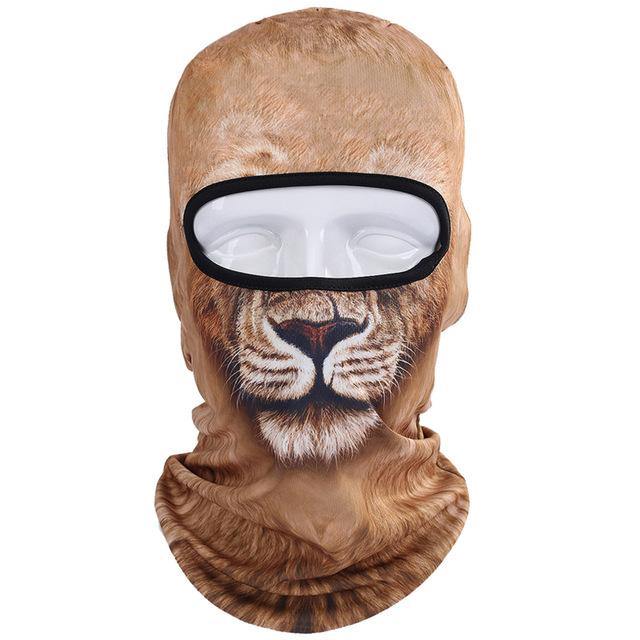 Lion 3D Print Big Cat Balaclava, Funny Weird AOP Protective Face Mask-High quality all-over 3D print Lion Balaclava.Breathable quick dry polyester fabric, windproof and dustproof, over-the-head full face and neck mask. One size fits most adults. Ideal for costume, cosplay, practical jokes but also rave, festival, convention, biking, hiking, cycling, ATV & motorcycle riding, skiing,...-