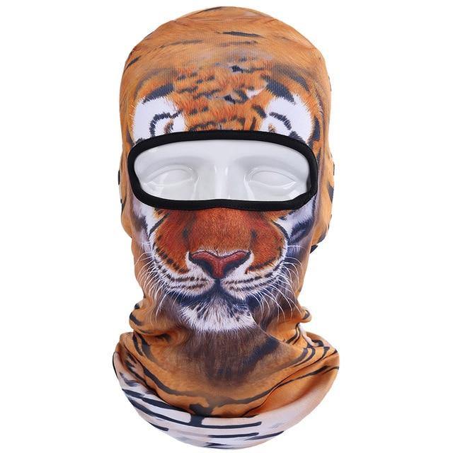 Tiger Jungle Cat 3D Balaclava, Funny Weird AOP Protective Face Mask-High quality all-over 3D print Tiger Balaclava.Breathable quick dry polyester fabric, windproof and dustproof, over-the-head full face and neck mask. One size fits most adults. Ideal for costume, cosplay, practical jokes but also rave, festival, convention, biking, hiking, cycling, ATV & motorcycle riding, skiing,...-