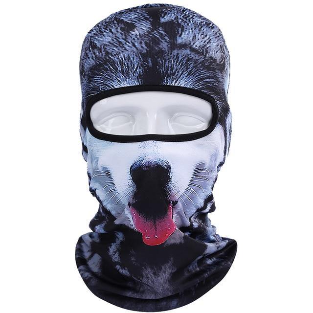 Husky Dog 3D Print Balaclava, Funny Weird AOP Protective Face Mask-High quality all-over 3D print Husky Dog Balaclava.Breathable quick dry polyester fabric, windproof and dustproof, over-the-head full face and neck mask. One size fits most adults. Ideal for costume, cosplay, practical jokes but also rave, festival, convention, biking, hiking, cycling, ATV & motorcycle riding, skiing, etc.-