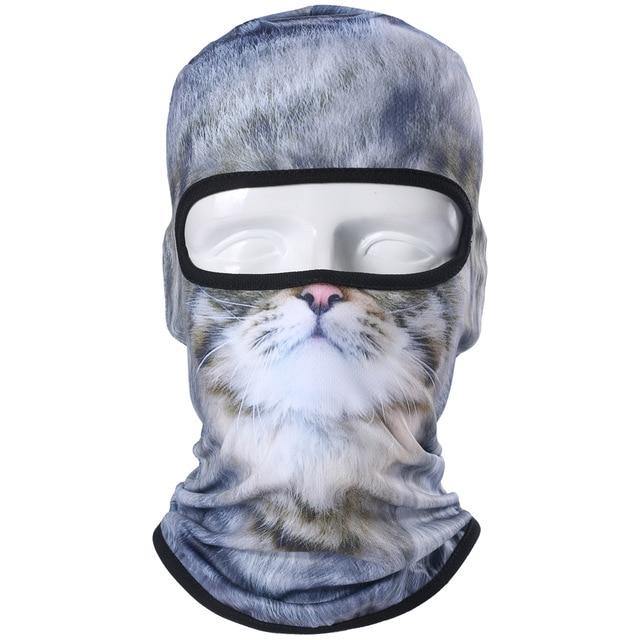 Grey Kitten 3D Print Balaclava, Funny Weird AOP Protective Face Mask-High quality all-over 3D print Husky Dog Balaclava.Breathable quick dry polyester fabric, windproof and dustproof, over-the-head full face and neck cat mask. One size fits most adults. Ideal for costume, cosplay, practical jokes but also rave, festival, convention, biking, hiking, cycling, ATV & motorcycle riding, skiing, etc.-