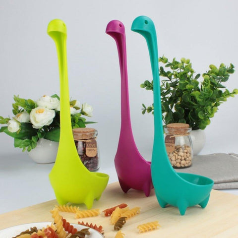 Nessie Loch Ness Soup Ladle, Whimsical Cryptid Dinosaur Serving