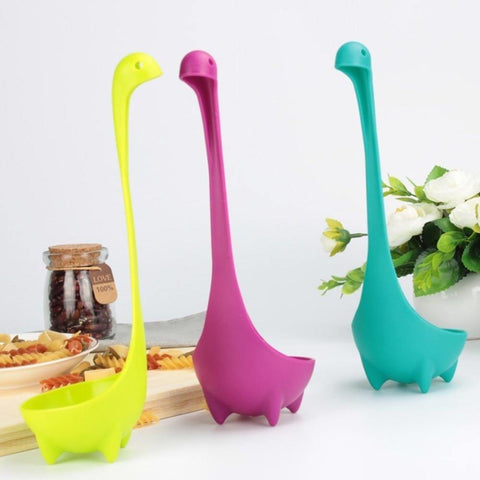 Nessie Loch Ness Soup Ladle, Whimsical Cryptid Dinosaur Serving