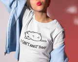 Cute I Can't Adult Today Cat Shirt - Womens / Unisex Kawaii Kitty Tee--