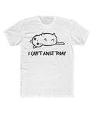 Cute I Can't Adult Today Cat Shirt - Womens / Unisex Kawaii Kitty Tee-White-S-