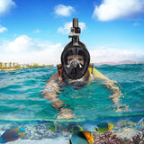 Easy Breath Anti-Fog Full Face Snorkeling Diving Swimming Mask, Beach--