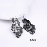 Oversize Auscpicious Clouds Abstract Swirl Acrylic Dangle Earrings Exaggerated Hyperbole Jewelry--