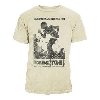 ROLLING STONES Enzyme Washed 72 American Tour Poster Tee, ALMOST GONE!-100% cotton tee enzyme washed for an authentic look and feel and featuring a stunning, highly distressed jazz-era poster graphic by Don Wilson from The Rolling Stones' legendary 1972 American Tour. A total package t-shirt no die-hard Stones fan should be without. Genuine, officially licensed Rolling Stones apparel. Shipped from the USA.-Tan-2XL-